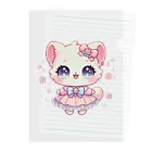 Snow-peaceのかわいいキティの夢見るデザイン Clear File Folder