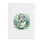 ゆめのかすずめの翠と緑 Clear File Folder