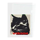 kk-welcomeの黒猫登場Ⅰ Clear File Folder