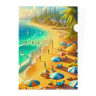Rパンダ屋の「夏のビーチグッズ」 Clear File Folder