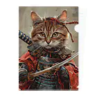 AQUAMETAVERSEの猫サムライ・ミケ　Tomoe bb 2712 Clear File Folder