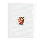 波にのるくまたんショップ62号店81番通りのドット絵のハムスター Clear File Folder