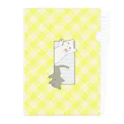 かわいいもののおみせ　いそぎんちゃくのとびだす猫 Clear File Folder