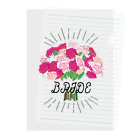 ペアTシャツ屋のシバヤさんのペア(BRIDE)　ブーケ Clear File Folder