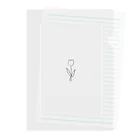 rilybiiのbaby gray pistàcchio 線画チューリップ Clear File Folder