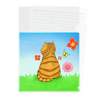 Lily bird（リリーバード）の野原のトラ猫さん Clear File Folder