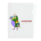 ねこぜや のROBOBO アオボウシインコ Clear File Folder
