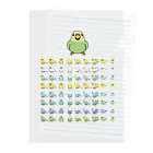 まめるりはことりの整列セキセイインコ隊【まめるりはことり】 Clear File Folder