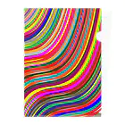 AQ-BECKのRainbow-Stripe  Clear File Folder