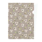 タバタ画房のkoala party -Brown- Clear File Folder