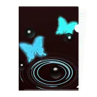 R☆worldの水の波紋と蝶 クリアファイル