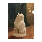 ゆーさんのアルトゥール・ヘイヤー　Weiße Katze Und Zwei Zitronenfalter Clear File Folder