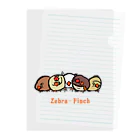 Mitsu-ZoのZebra-Finch Clear File Folder