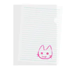 武者小路夕桐のピンク猫 Clear File Folder