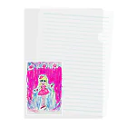 ピンク星こずべのピンクMerry-go-round Clear File Folder