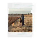 ART PHOTO ONLINE SHOPのOld man & dog クリアファイル