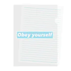 クドームーンの“Obey yourself” Clear File Folder