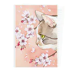 Miaws Shopの桜と三毛猫 Clear File Folder