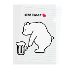 Atelier CのBeerを拾ったBear クリアファイル