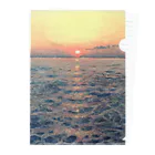 skysodaの海と夕日 Clear File Folder