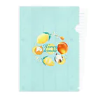 氷熊のおみせのねことはちみつレモン Clear File Folder