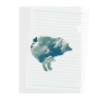 ポメラニアンのぽんずのぽんずのうんちんぐスタイルシルエットｰ空ｰ Clear File Folder