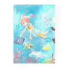 突撃蝶々屋さんSUZURI支店の海のグッドモーニング Clear File Folder