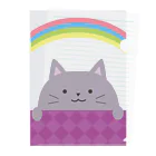 エリザワ | イラストレーターのわたしのお手紙ファイル（ねこ） Clear File Folder