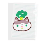 おこなのブロッコリーねこちゃん Clear File Folder