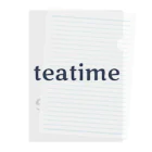 Teatime ティータイムのティータイム Teatime ロゴグッズ クリアファイル