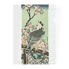 世界の絵画アートグッズの葛飾 北斎 《桜花・鷹》 Clear File Folder