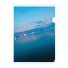 食べ物屋さん。の夕方の海 Clear File Folder