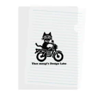 Thee moegi's Design LaboのMONO CAT トライアルバイク Clear File Folder
