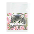 ミケとキジシロの花見猫♪キジシロ猫とてんとう虫 Clear File Folder