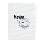 ワン太フルのTシャツ屋さんのライオン君 Maybe 黒 Clear File Folder