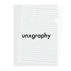 unxgraphyのLogo -Black- クリアファイル