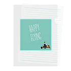 RYUCREW SHOPのHAPPY FLYING（ブルー） Clear File Folder