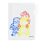 TOMMY★☆ZAWA　ILLUSTRATIONの「たすけあい。三兄弟。」 Clear File Folder