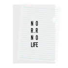 DEAD END DESIGNのNo Rock'n'Roll No Life Clear File Folder