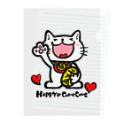 ❤Loveちゃんshop❤の/ HAPPYにゃんこ Clear File Folder