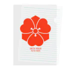 戦国神社 -戦国グッズ専門店-の宇喜多秀家【剣片喰】 Clear File Folder