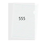 PADA328🌴 タイ語・タイ文字 グッズの555 Clear File Folder