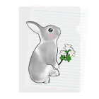 Mock’n Rollのうさぎのモックその3 純白の花を君に Clear File Folder