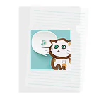 myssimoのねこぎちゃん　～ギター柄の猫～ Clear File Folder