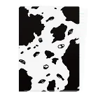 9bdesignのS-USHI ウスシ 鮨の牛柄｜黒 クリアファイル