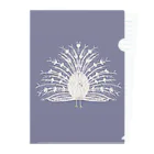 eのWhite Peacock Clear File Folder