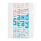 シェアメディカルブランドショップのKeep Calm and Stay Health Clear File Folder