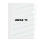 mincora.のMINORITY.　- black ver. 01 - Clear File Folder