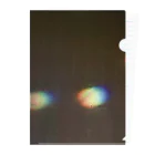でおきしりぼ子の実験室の光の足跡-正方形 クリアファイル
