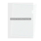 sappori BLOGのcreative the world your self(グレー) Clear File Folder